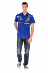 CD702 Men's Straight Fit Jeans with trendy decorative stitching