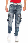 CD650 Men's Straight Fit Jeans with Cool Cargo Pockets