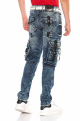 CD650 Men's Straight Fit Jeans with Cool Cargo Pockets