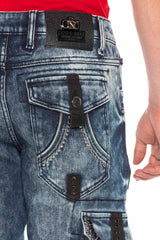 CD650 Men's Straight Fit Jeans with Cool Cargo Pockets