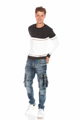 CD650 Men's Straight Fit Jeans with Cool Cargo Pockets