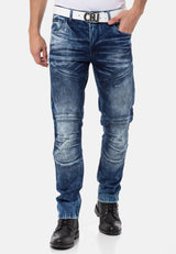 CD876 Men's Jeans - Stylish Straight Fit with Comfort