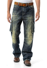 CD897 Men's Jeans - Over Size, Loose Fit, Dirty Wash