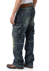 CD897 Men's Jeans - Over Size, Loose Fit, Dirty Wash