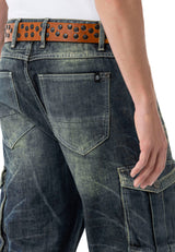CD897 Men's Jeans - Over Size, Loose Fit, Dirty Wash