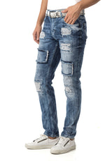 CD900 Stylish Cipo & Baxx men's jeans – used look with patch details and modern cut.