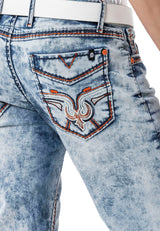 CD892 Men's Jeans - Light Blue, Straight Fit