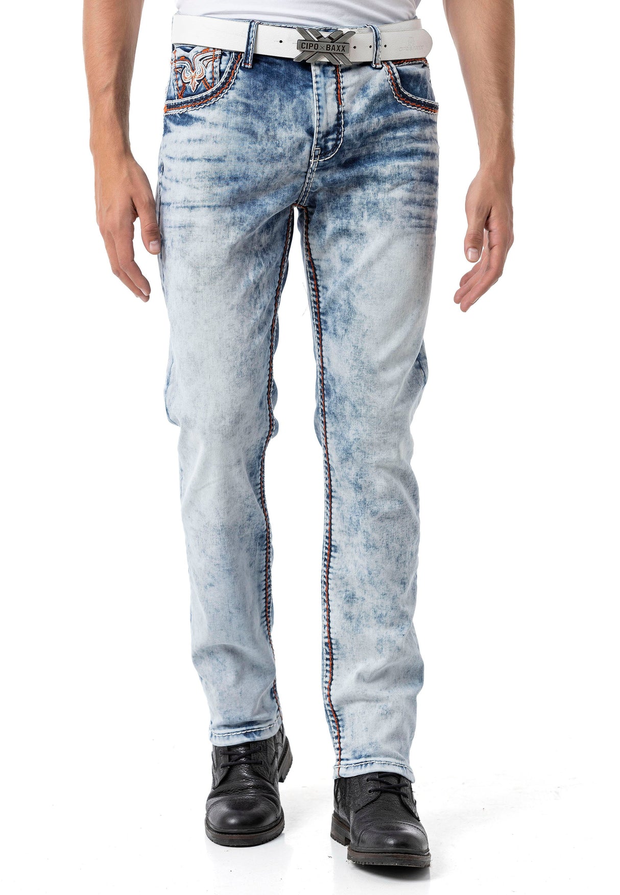 CD892 Men's Jeans - Light Blue, Straight Fit