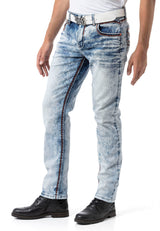 CD892 Men's Jeans - Light Blue, Straight Fit