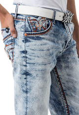 CD892 Men's Jeans - Light Blue, Straight Fit