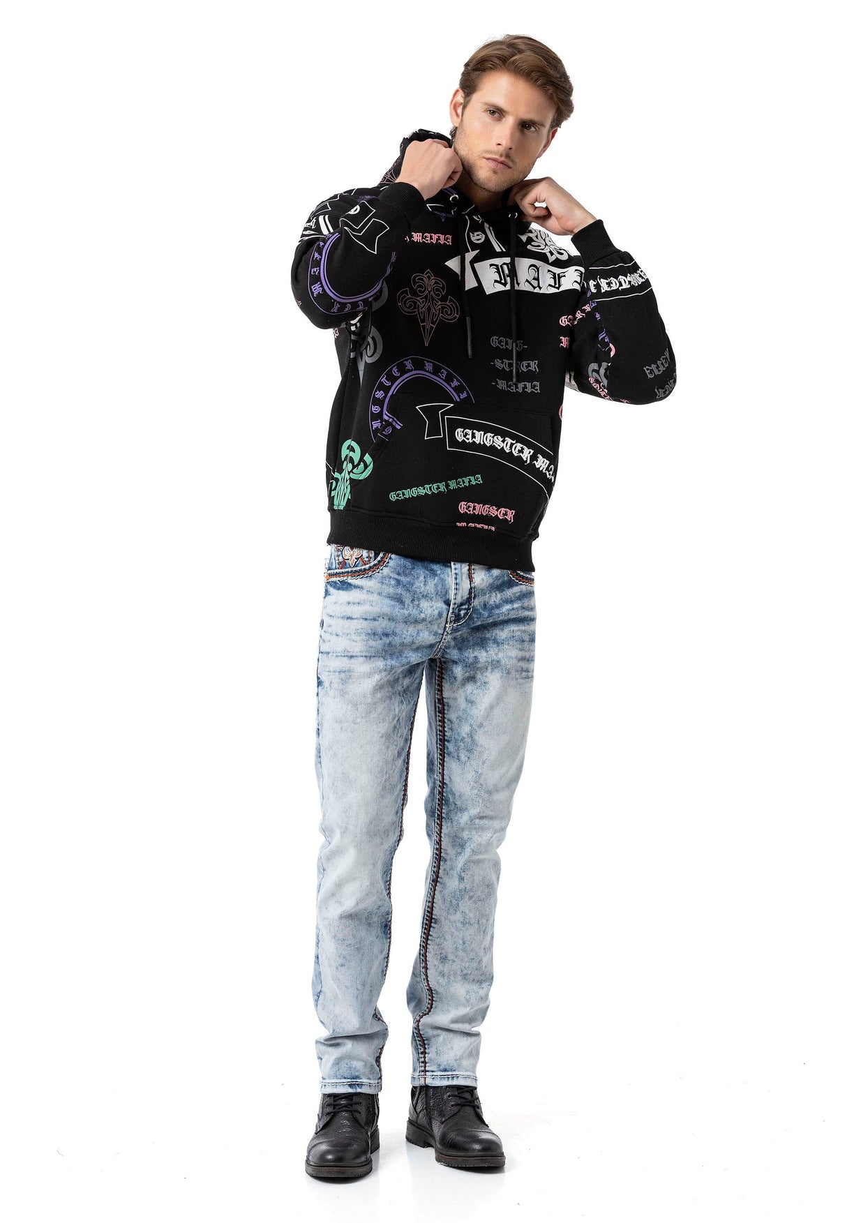 CD892 Men's Jeans - Light Blue, Straight Fit