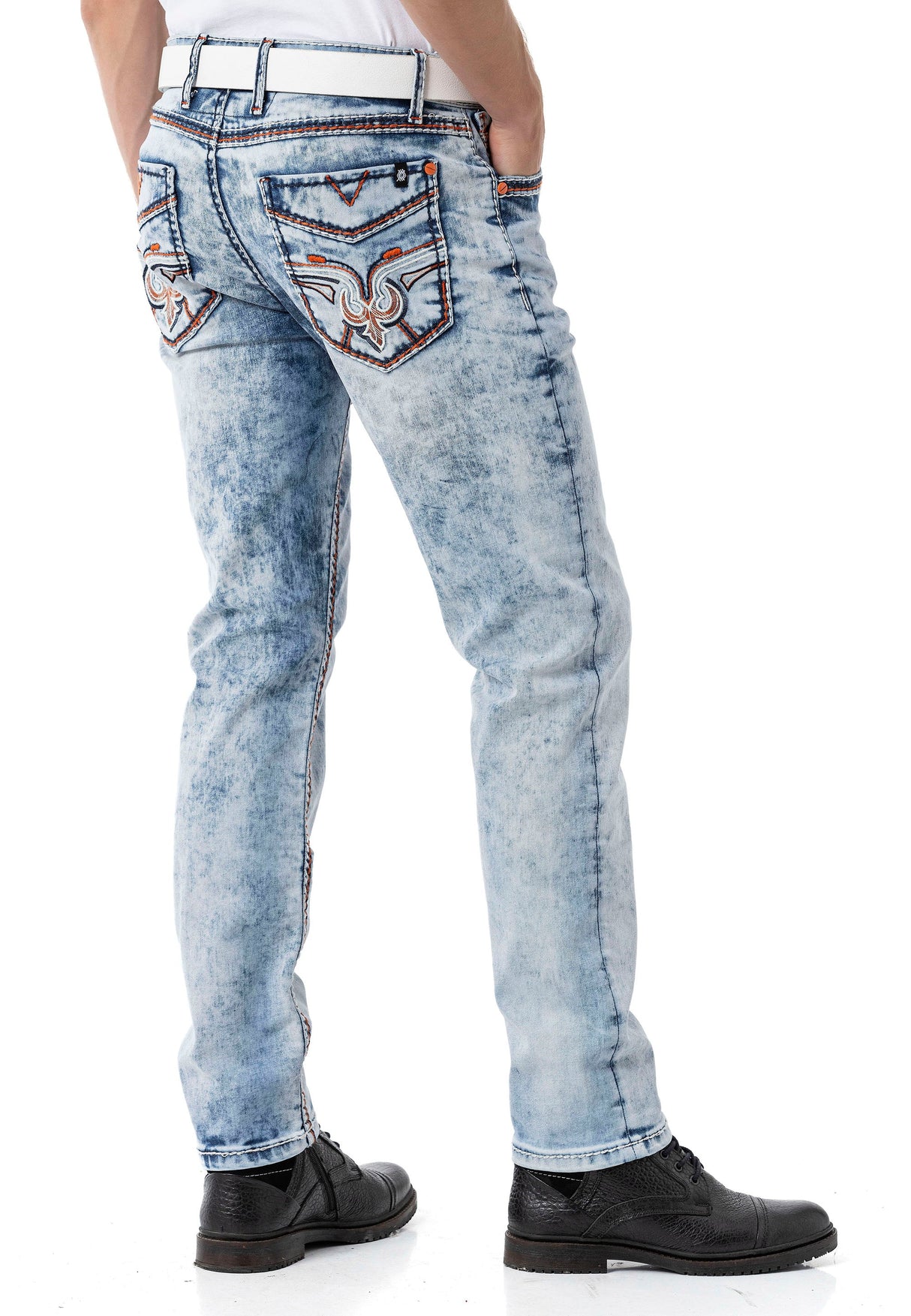 CD892 Men's Jeans - Light Blue, Straight Fit