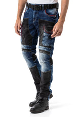 CD891 Men's jeans with a unique two-tone design