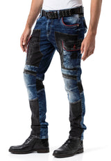 CD891 Men's jeans with a unique two-tone design