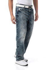 CD903 Baggy fit jeans with zipper