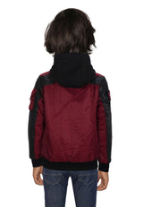 CMK101 – Black children's jacket with hood and zippered pockets