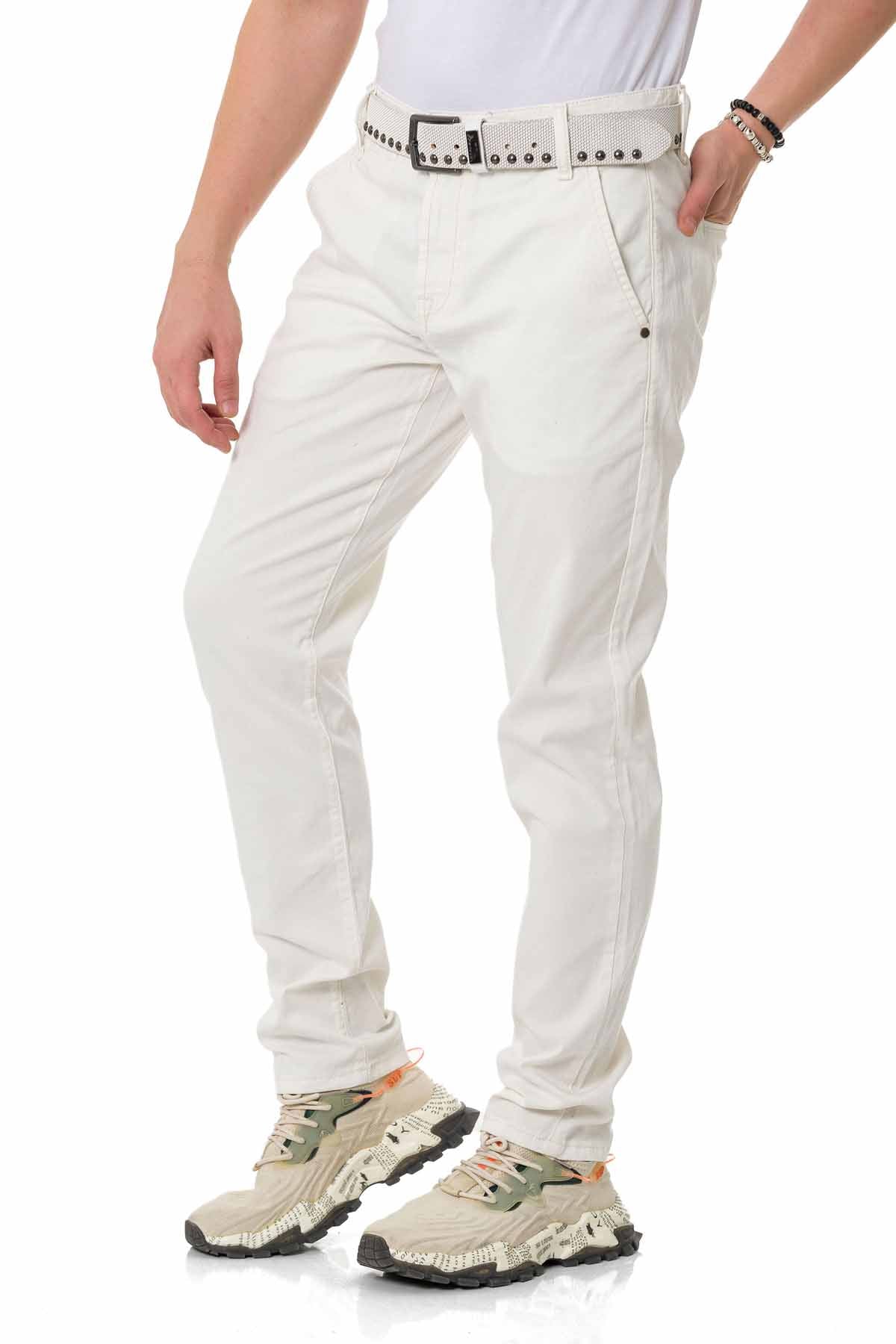 CD842-W Men's fabric trousers in a fashionable slim fit cut