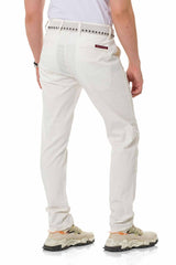 CD842-W Men's fabric trousers in a fashionable slim fit cut