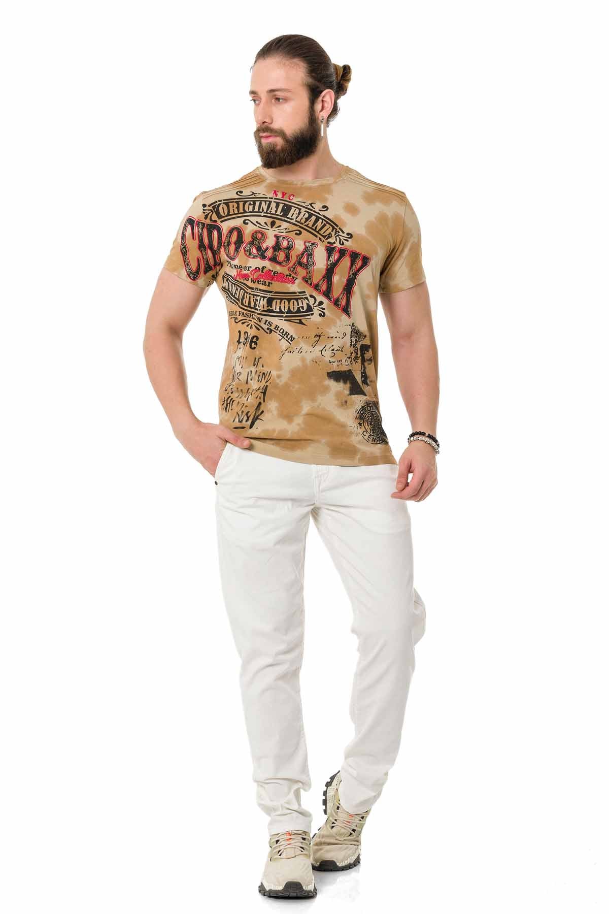 CD842-W Men's fabric trousers in a fashionable slim fit cut