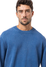 CP289 Men's Cotton Crew Neck Knit Sweater – Texture Meets Comfort