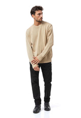 CP289 Men's Cotton Crew Neck Knit Sweater – Texture Meets Comfort