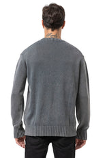 CP289 Men's Cotton Crew Neck Knit Sweater – Texture Meets Comfort