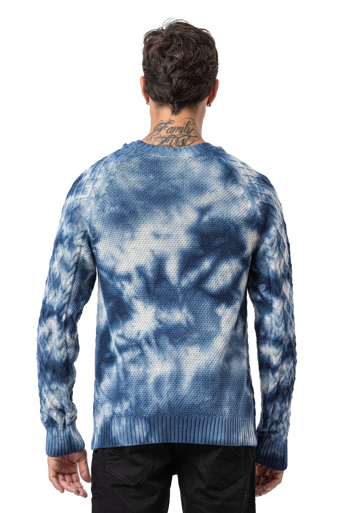 CP287 Men's cable-knit cotton sweater – Classic knit design for modern looks