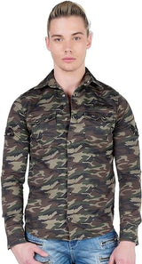CH130 Men's Long Sleeve Shirt with Brand Patch