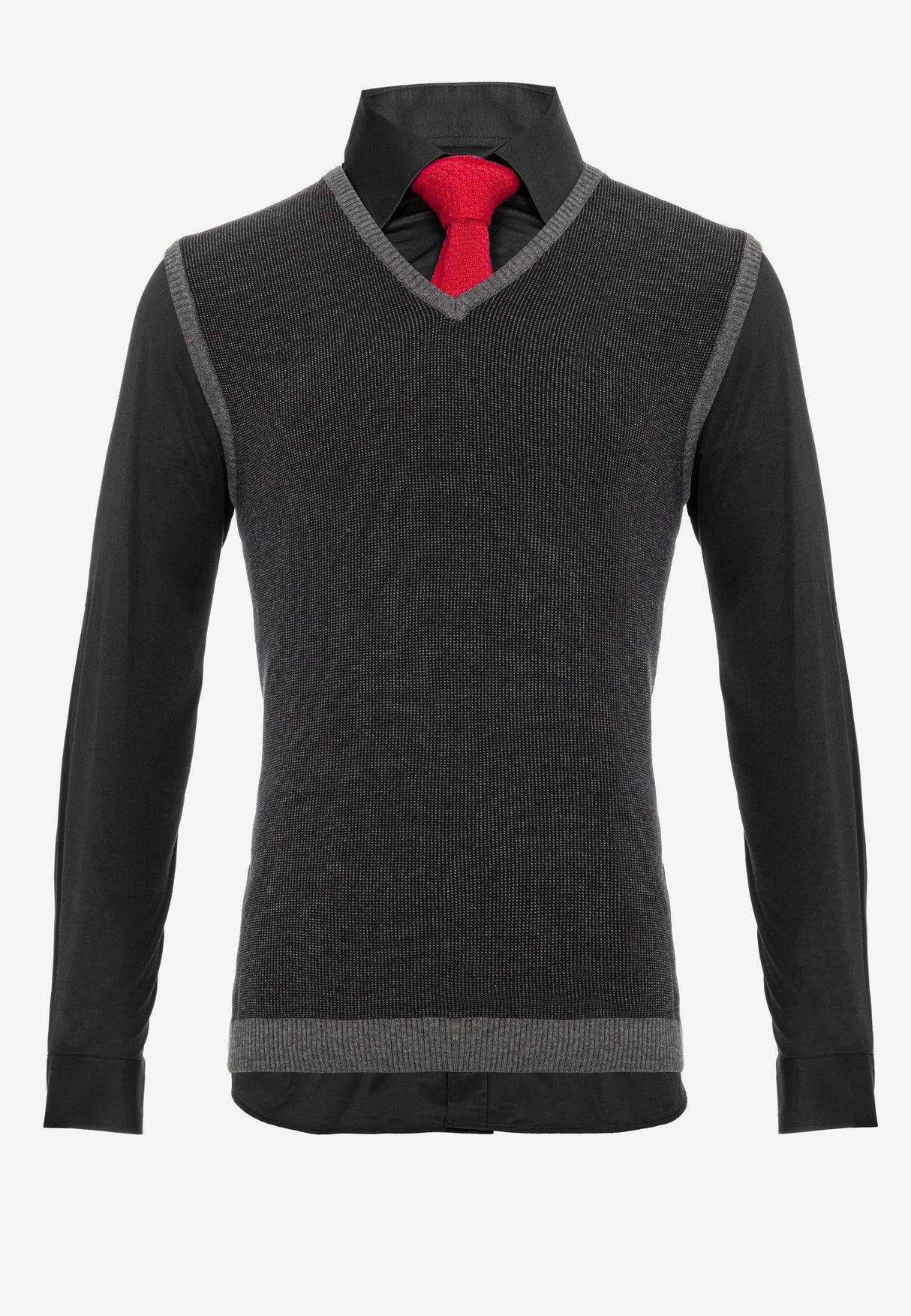 CH172 Long-sleeved shirt including vest and tie