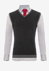 CH172 Long-sleeved shirt including vest and tie