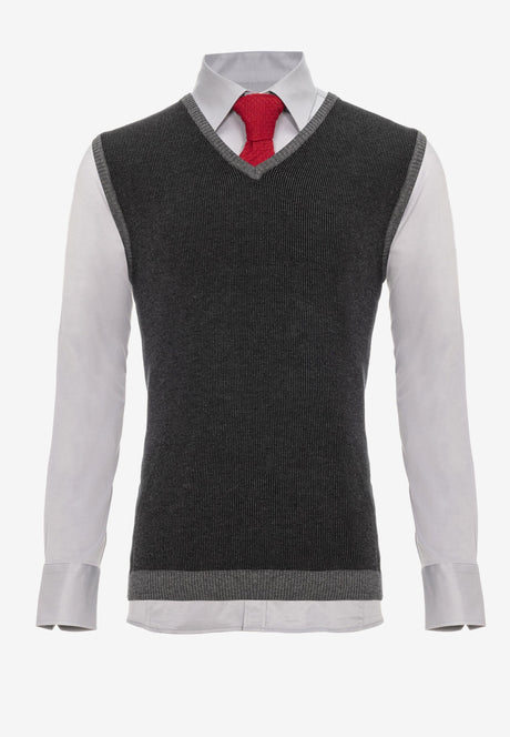 CH172 Long-sleeved shirt including vest and tie
