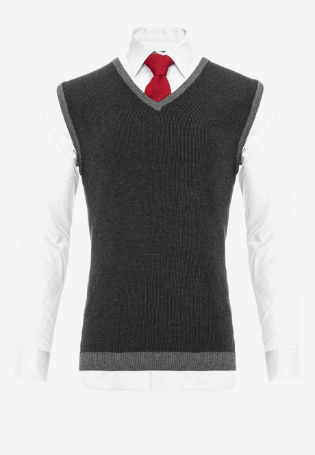 CH172 Long-sleeved shirt including vest and tie