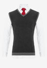 CH172 Long-sleeved shirt including vest and tie