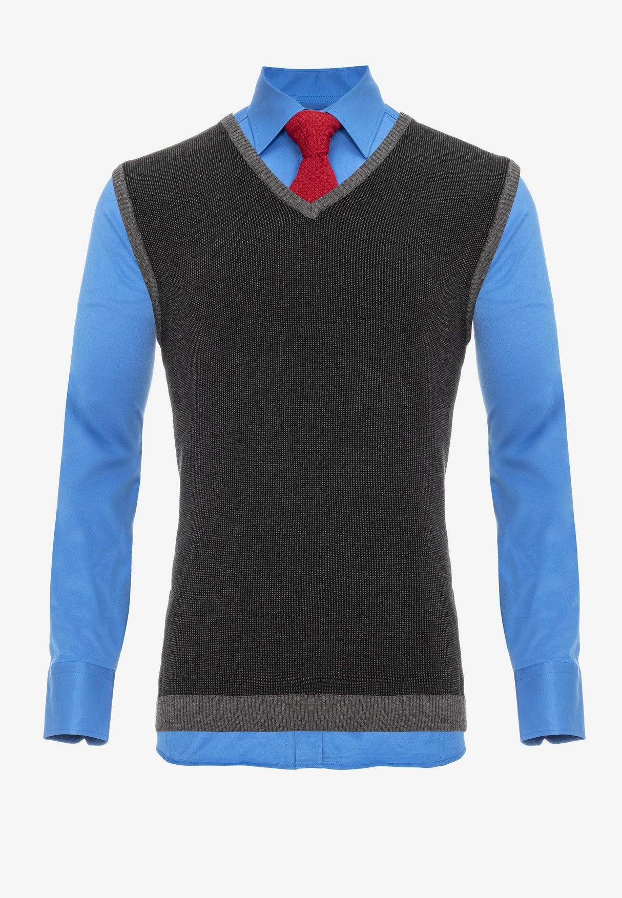 CH172 Long-sleeved shirt including vest and tie
