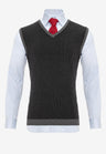 CH172 Long-sleeved shirt including vest and tie