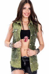 WH107 WOMEN'S SLEEVELESS SHIRT