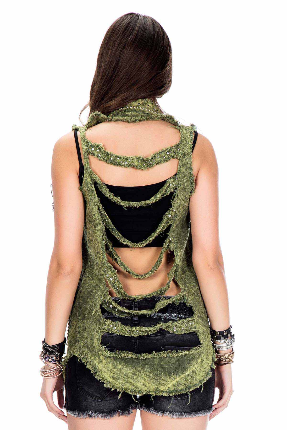 WH107 WOMEN'S SLEEVELESS SHIRT