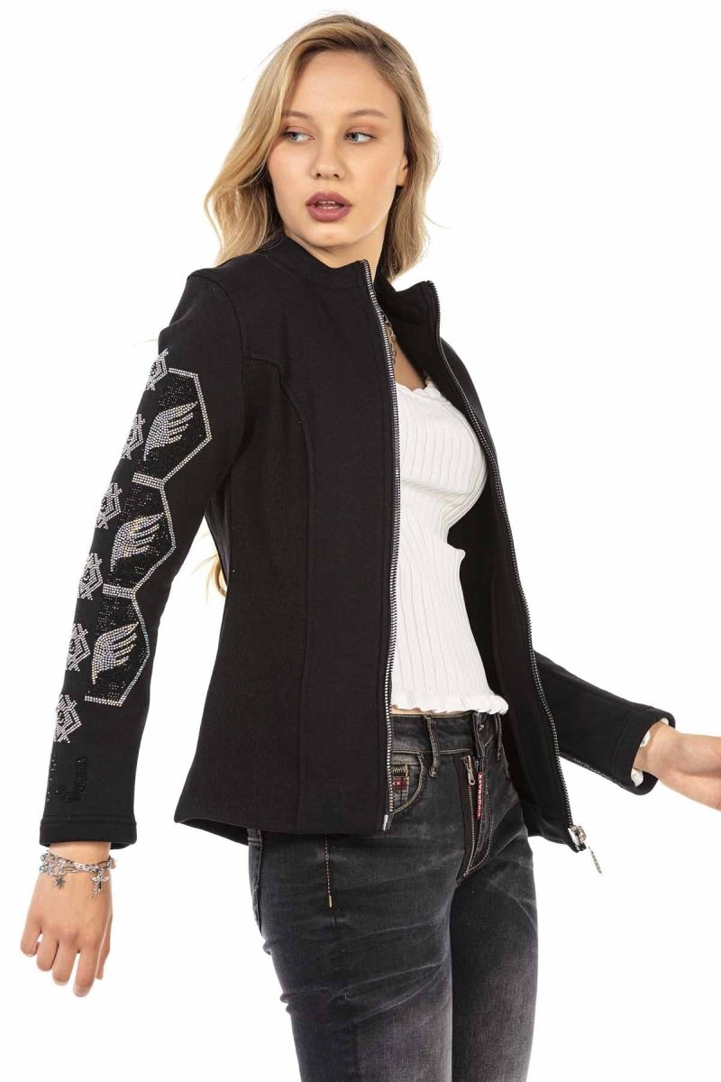 WJ197 Women's outdoor jacket with sparkling stone trim