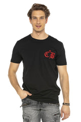 CT573 Men's T-shirt with modern crew neck