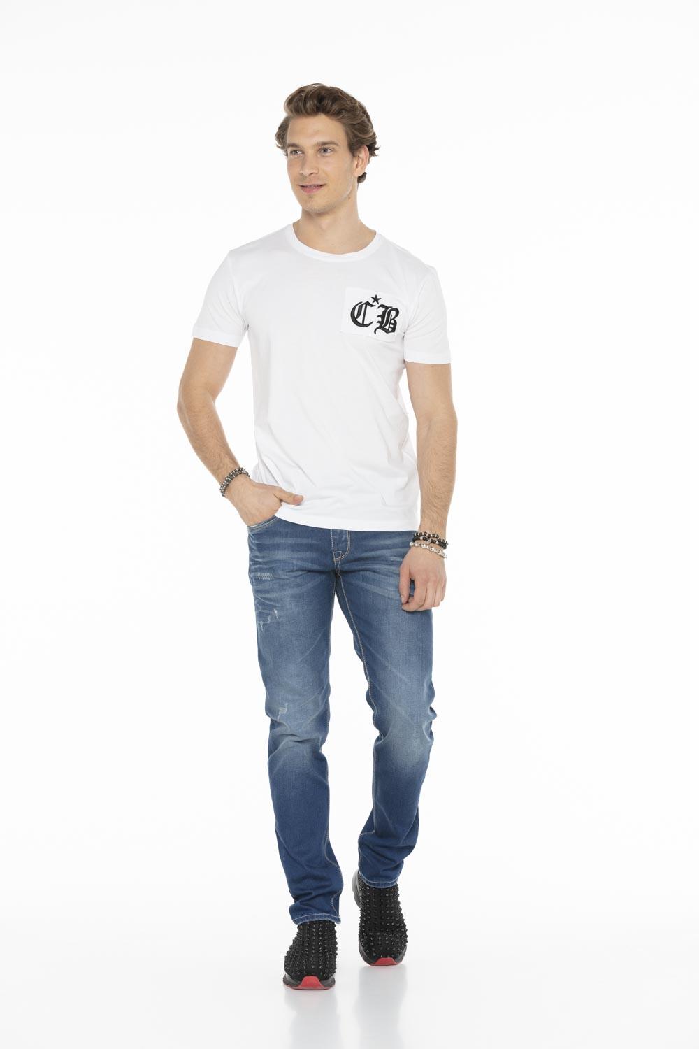 CT573 Men's T-shirt with modern crew neck
