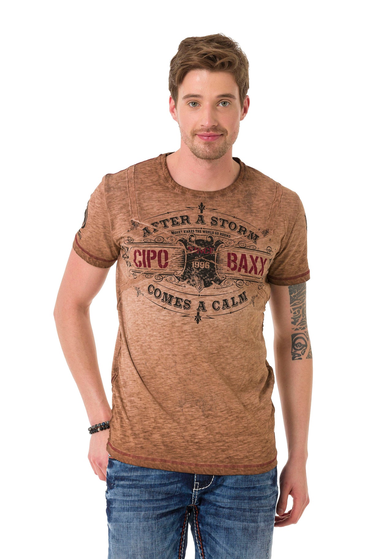 CT703 men's t-shirt in a vintage look