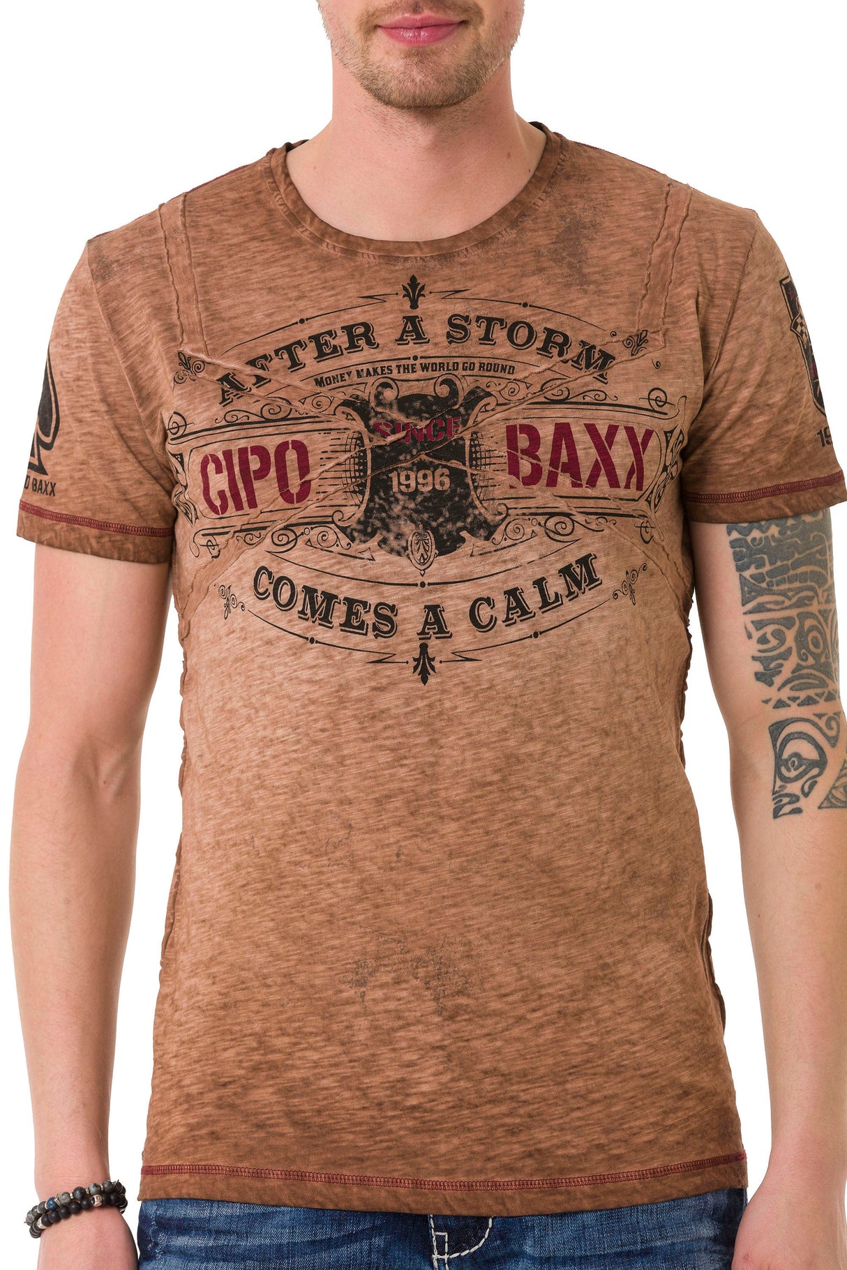 CT703 men's t-shirt in a vintage look