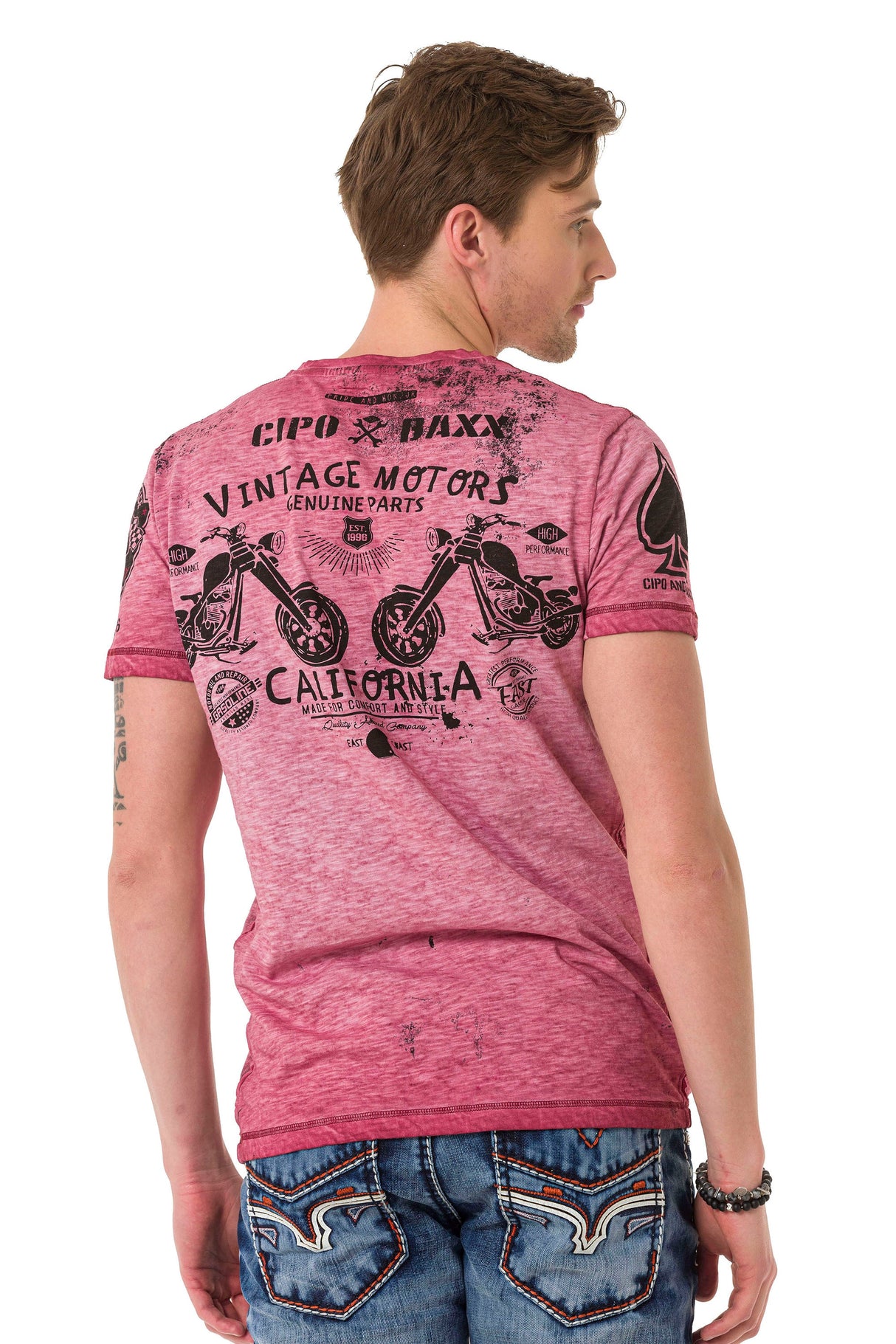 CT703 men's t-shirt in a vintage look