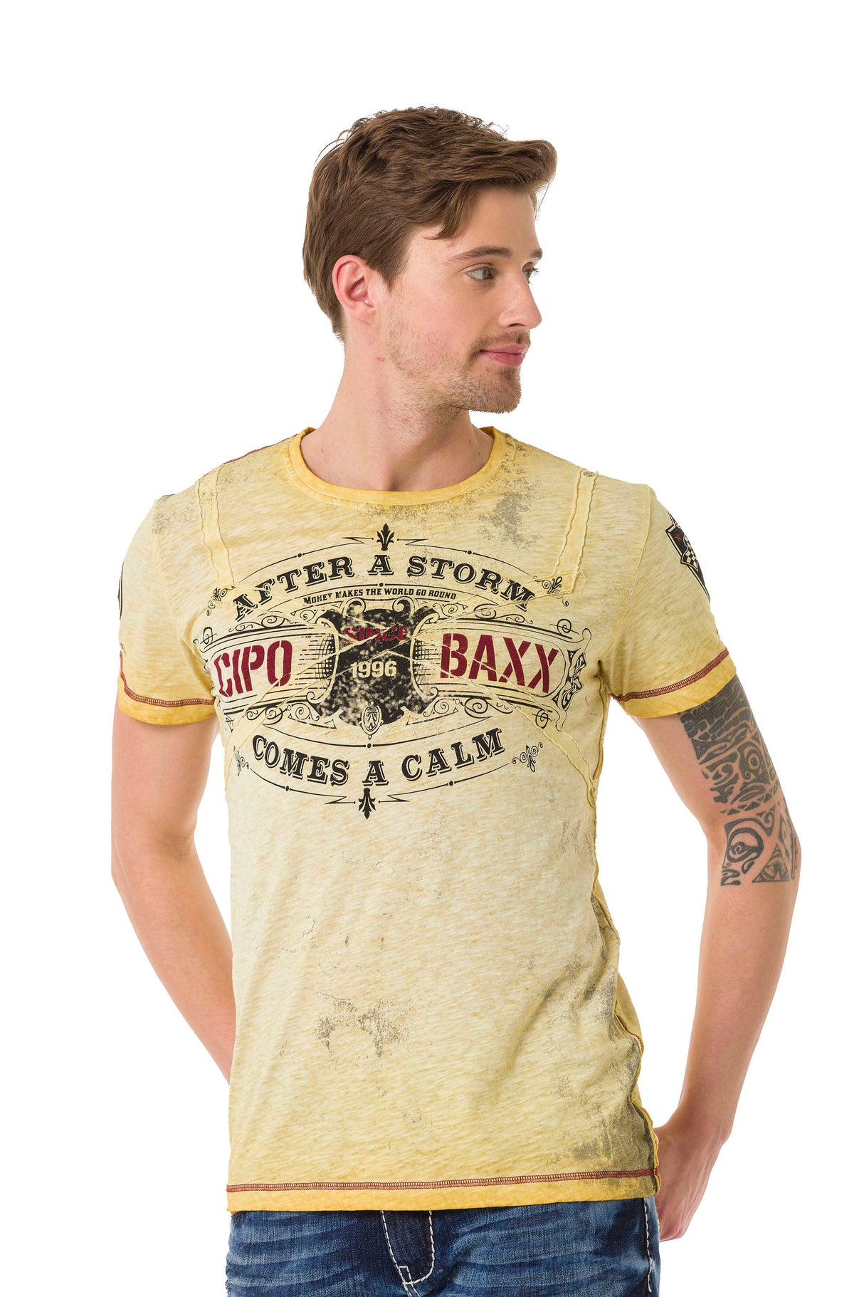 CT703 men's t-shirt in a vintage look