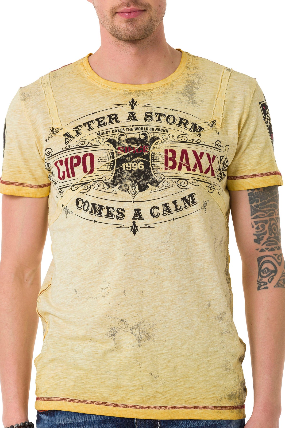 CT703 men's t-shirt in a vintage look
