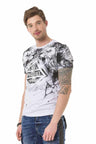 CT701 Men's T-shirt with large lion print