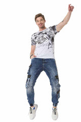 CT701 Men's T-shirt with large lion print