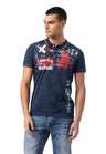 CT795 Men's Polo T-Shirt with Print and Wash – Regular Fit