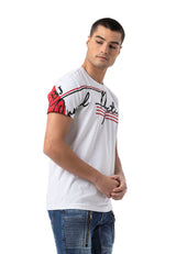 CT796 – Men's T-shirt with round neck and print design