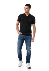 CT801 - Men's T-shirt with logo and stylish sleeves